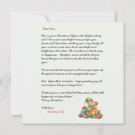 Christmas Letter From the Christmas Elf Inbjudningar