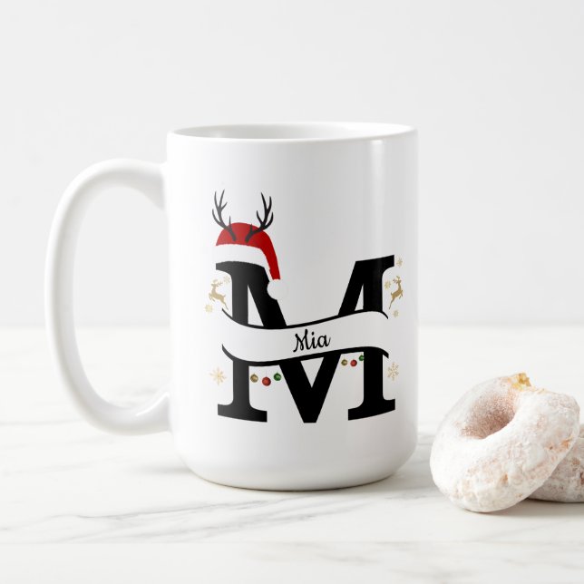 Christmas Letter M Alphabet  Kaffemugg (Med munk)