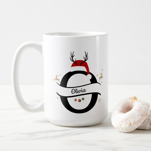 Christmas Letter O Alphabet  Kaffemugg (Med munk)