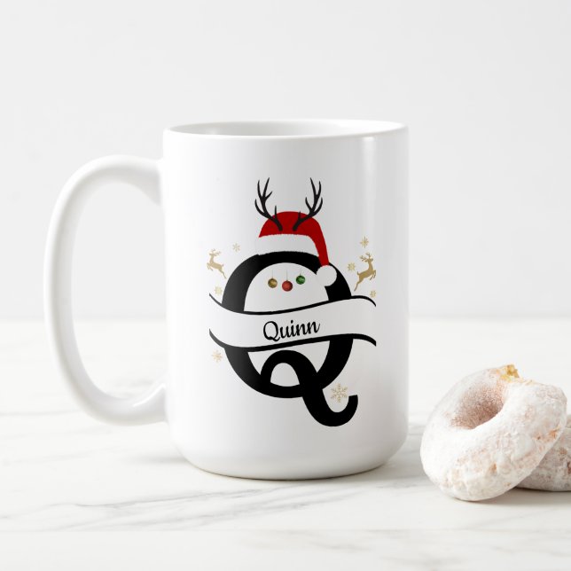 Christmas Letter Q Alphabet  Kaffemugg (Med munk)