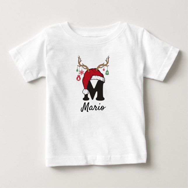 Christmas Letter Shirt For Kids T Shirt (Framsida)