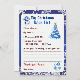 Christmas Letter to Santa Winter Wonderland Inbjudningar