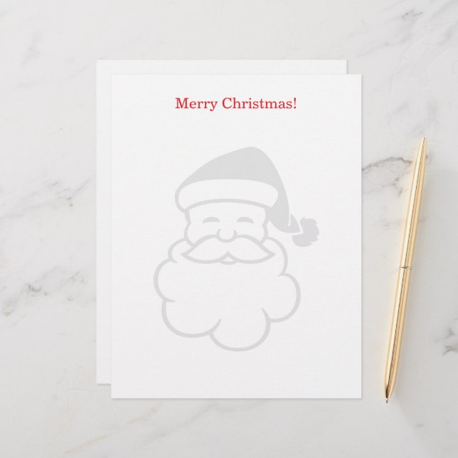 Christmas letterhead with Santa Claus watermark Brevhuvud (Fram/Back In Situ)