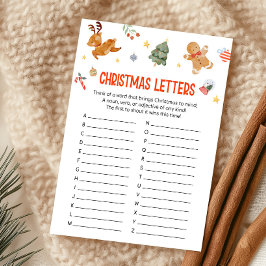 Christmas Letters Game Julkort