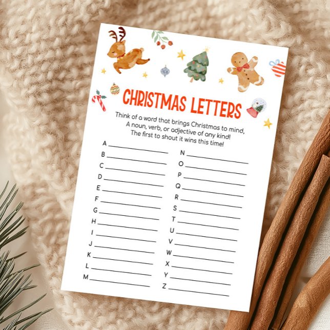 Christmas Letters Game Julkort (Christmas Party Games )