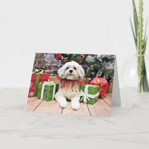 Christmas - Lhasa Apso - Muffie Helgkort
