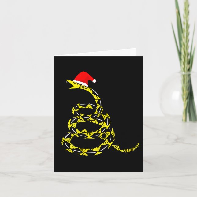 Christmas Libertarian Gadsden Don't Tread Snake  Kort (Framsida)