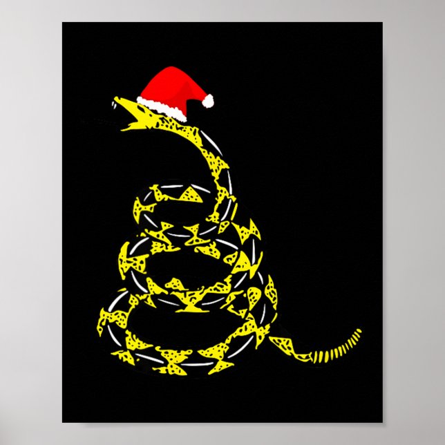 Christmas Libertarian Gadsden Don't Tread Snake  Poster (Framsidan)