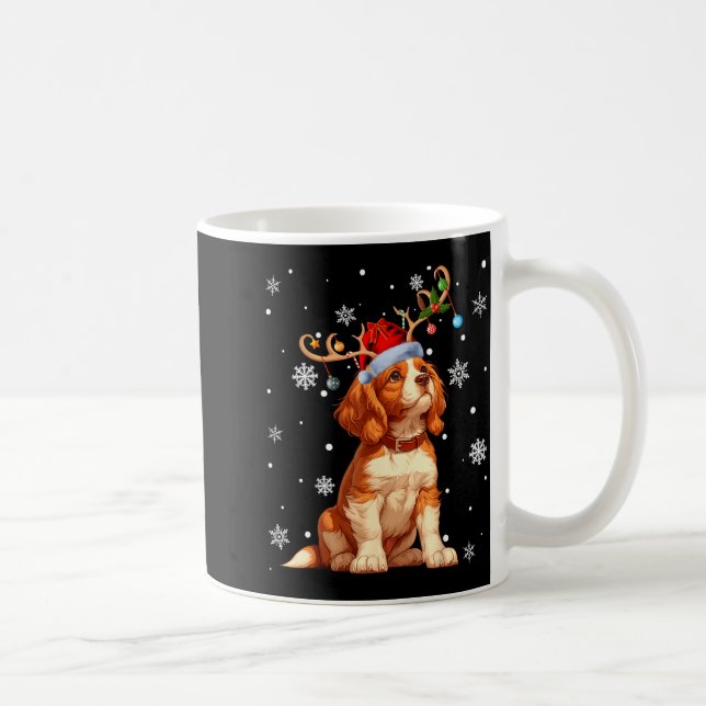 Christmas Lights Cavalier King Charles Spaniel Xma Kaffemugg (Höger)