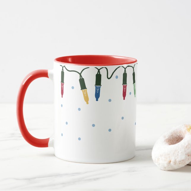 Christmas lights cup mugg (Med munk)