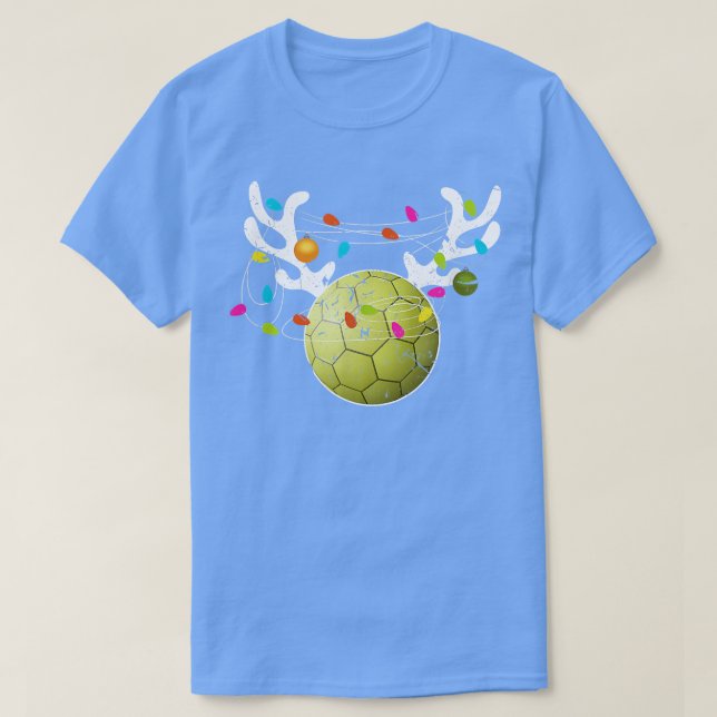 Christmas Lights Handball Funny Xmas 85  T Shirt (Design framsida)