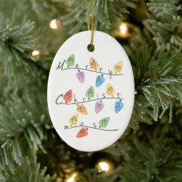 Christmas Lights in Sign Language Julgransprydnad Keramik