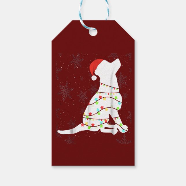 Christmas Lights Labrador Retriever  Dog  Presentetikett (Framsidan)