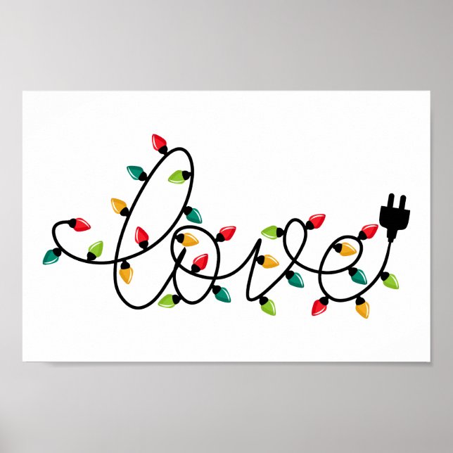 Christmas Lights Love Poster (Framsidan)