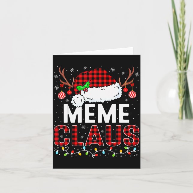 Christmas Lights Meme Claus Family Matching Xmas P Kort (Framsida)