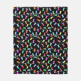 Christmas Lights Pattern Fleecefilt