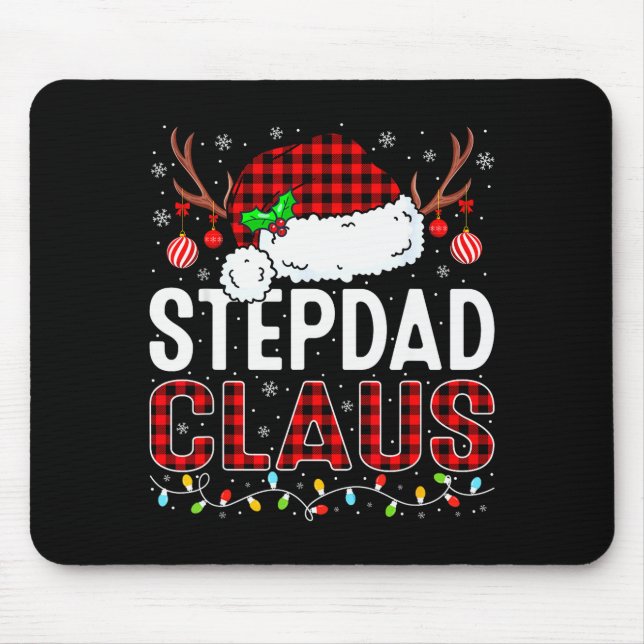 Christmas Lights Stepdad Claus Family Matching Xma Musmatta (Framsidan)