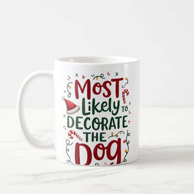 Christmas Likely Decorate Dog Xmas Family Kaffemugg (Vänster)