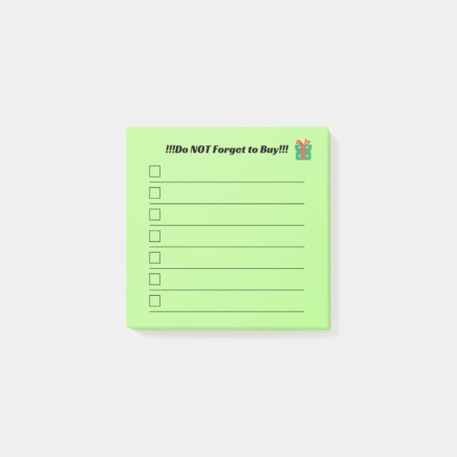 Christmas List Post It Notes  Post-it Block (Framsida)