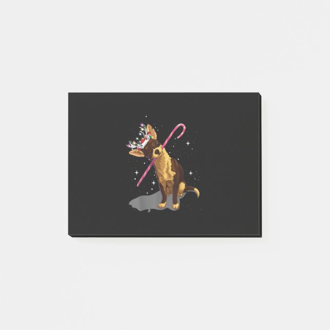christmas ljus chihuahua post-it block (Framsida)