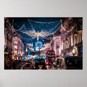 CHRISTMAS LJUS - REGENT STREET, LONDON, UK POSTER