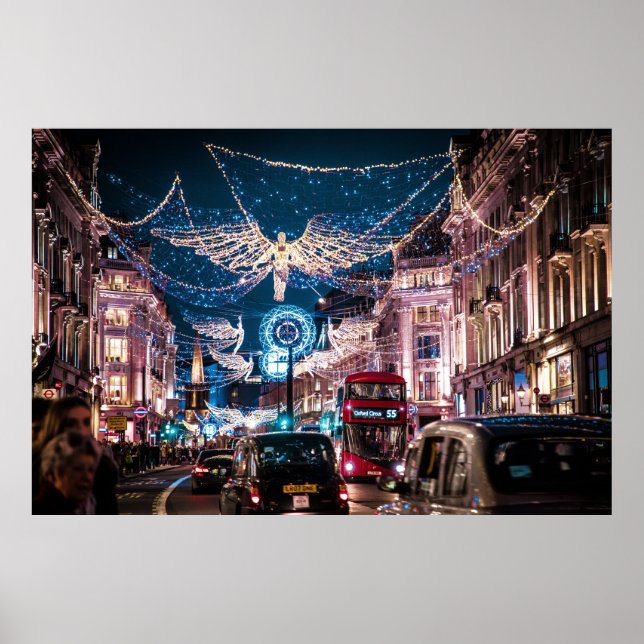 CHRISTMAS LJUS - REGENT STREET, LONDON, UK POSTER (Framsidan)
