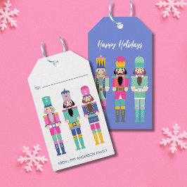 CHRISTMAS LJUSA FÄRGER NUTCRACKER GIFT STICKER PRESENTETIKETT