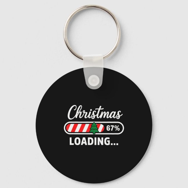 Christmas Loading 67% Funny 6 7 Meme Xmas Gen Alph Nyckelring (Framsida)