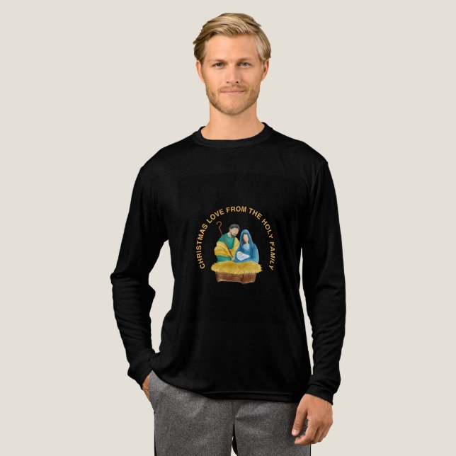 CHRISTMAS LOVE FROM THE HOLY FAMILY T SHIRT (Hel framsida)