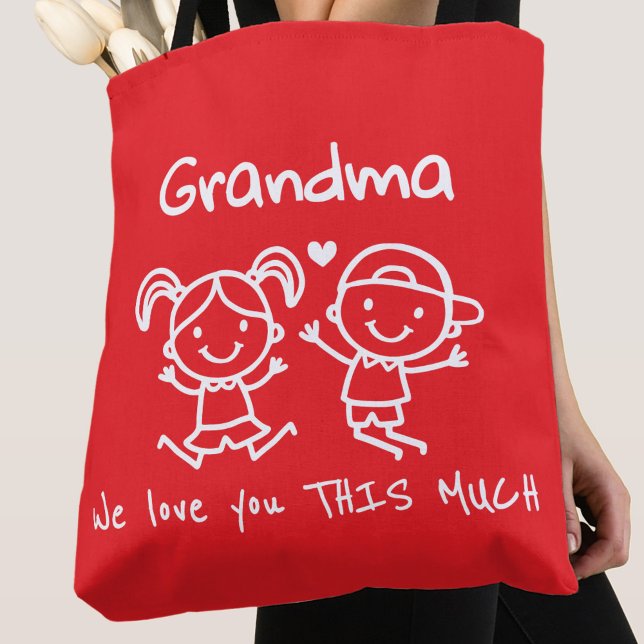 Christmas Love You Grandma Fun Graphic Gift Tygkasse (Skapare uppladdad)