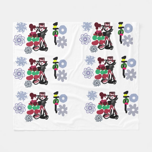 Christmas Lovely walking Fleecefilt (Framsidan (Horisontell))