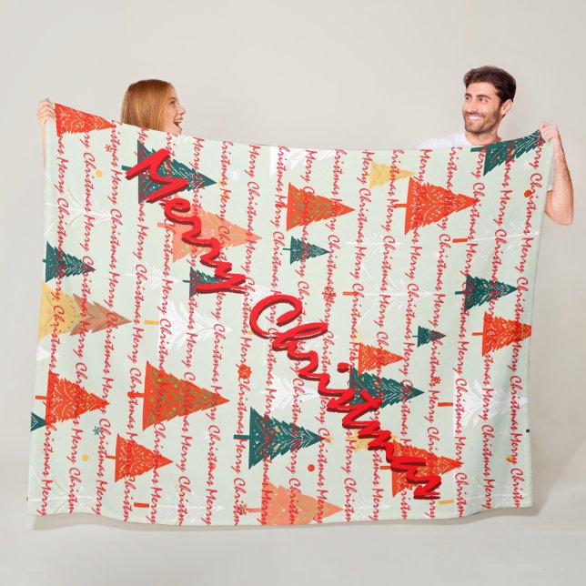 Christmas Luxury Christmas Trees Festive Fleecefilt (På plats)