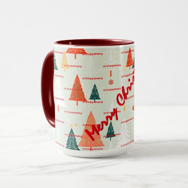 Christmas Luxury Christmas Trees Festive Mugg (Framsida vänster)
