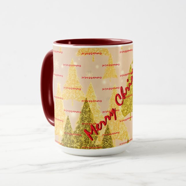 Christmas Luxury Christmas Trees Festive Mugg (Framsida vänster)