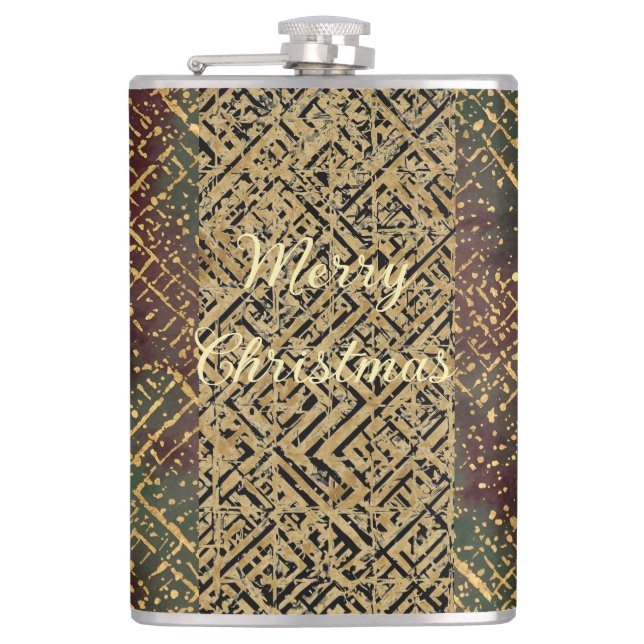 Christmas, Luxury Pattern, Red Gold Green Black Fickplunta (Framsidan)