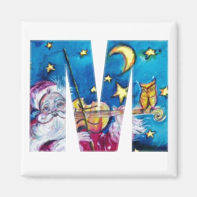 CHRISTMAS M BREV / INSPIRED SANTA MONOGRAM MAGNET (Framsidan)