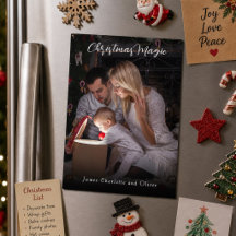 Christmas Magic Foto Script Typografi Magnetisk