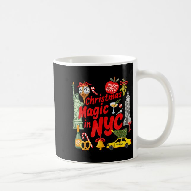 Christmas Magic In Nyc Festive Holiday New York  Kaffemugg (Höger)