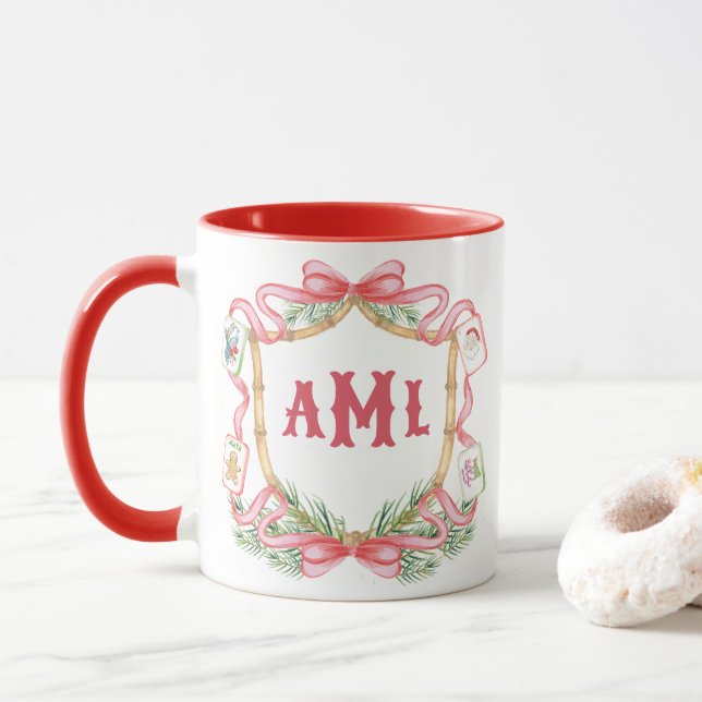 Christmas Mahjong | Monogram Mugg (Med munk)