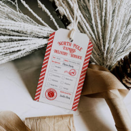 Christmas Mail From Santa North Pole Delivery Presentetikett