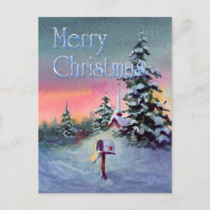CHRISTMAS MAILBOX by SHARON SHARPE Helg Vykort