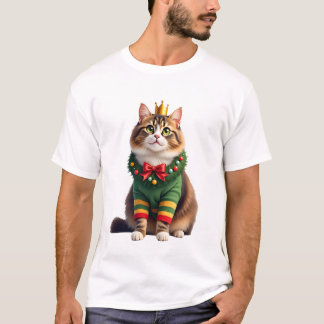 Christmas Maine Coon American Longhair (1) T Shirt