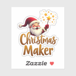 Christmas Maker Santa Sticker Klistermärken