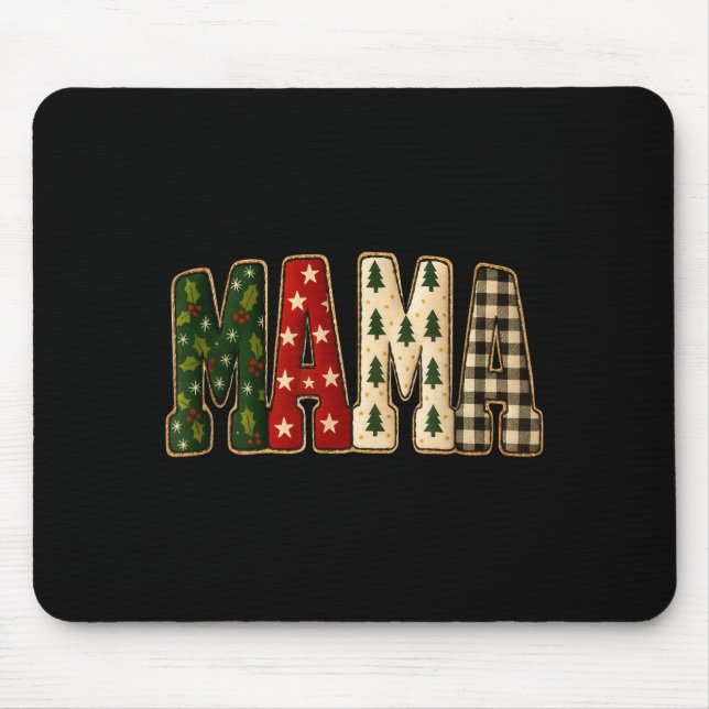 Christmas Mama,tree Buffalo Plaid Mama Funy Gift T Musmatta (Framsidan)