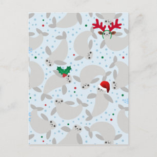 christmas manatee helg vykort