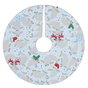 christmas Manatee julafton träd skirt Julgransmatta Borstad Polyester