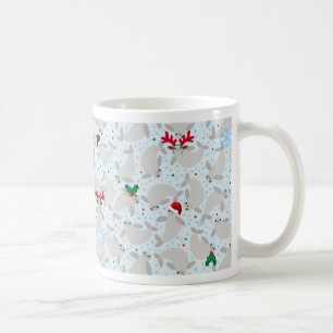 christmas manatee kaffemugg