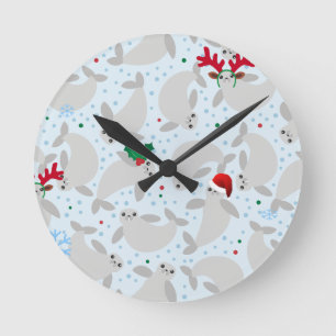 christmas manatee rund klocka