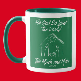 CHRISTMAS MANGER MUGG - GRÖNT