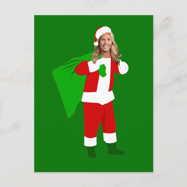 christmas Marjorie Taylor Greene santa claus Helg Vykort (Framsida)